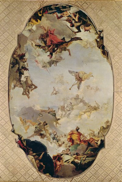 Boceto para La apoteosis de la familia Pisani, 1760 de Giovanni Battista Tiepolo